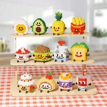 Pineapple-Shaped Plastic Micro Particles Assembling Toy, A Gift For Children - Multicolor - View 2