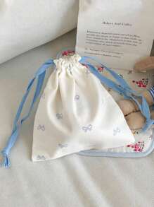 1 件/套可爱蓝色蝴蝶结印花旅行护肤抽绳袋化妆包内衣服装袋卫生巾袋短途旅行必备旅行收纳套装、收纳袋套装、行李箱袋套装学院风房间装饰卧室装饰收纳袋衣服收纳套装旅行收纳套装旅行必备情人节礼物、生日礼物、教师节礼物、新年礼物化妆包节日必备化妆包化妆包化妆袋化妆品收纳袋节日冬季 2024 化妆品收纳化妆品收纳情人节返校用品 - 藍色 - 查看 7