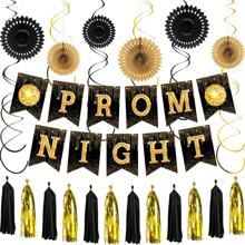 25pcs PROM NIGHT Party Decorations, Graduation Party Photo Props, Prom Banner Background Decoration, Party Decor - Multicolor - View 6