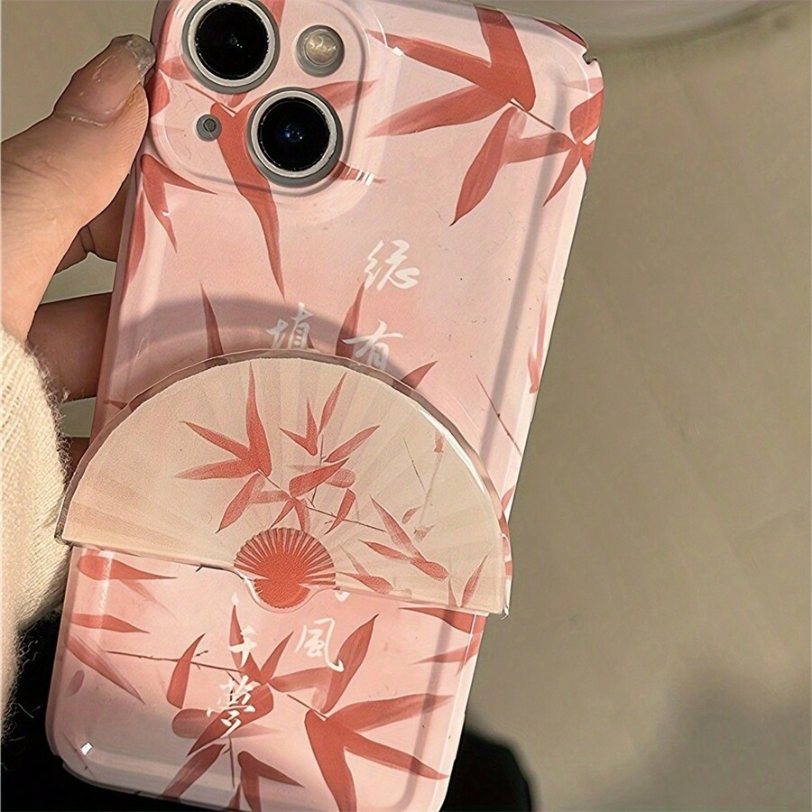 Retro Chinese Fan Mobile Phone Holder Can Be Extended And Folded With