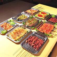 CASAMAX WL Charola de Acero Inoxidable 26*19*4.5 cm - Plateado - Ver 2