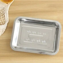 CASAMAX WL Charola de Acero Inoxidable 26*19*4.5 cm - Plateado - Ver 1