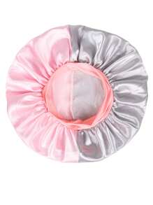 1 pieza Gorro para dormir de parches de dos tonos, gorro de quimioterapia elástico y de moda para mujeres, gorro de ducha de protección del cabello de color dual - Multicolor - Ver 3