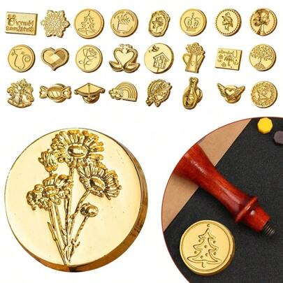 1 Pc Wax Sealing Stamp Head Special Shape Retro Cute Girl DIY Birthday Card Gift Creative Accessories Back To School,Back To School,School Supplies