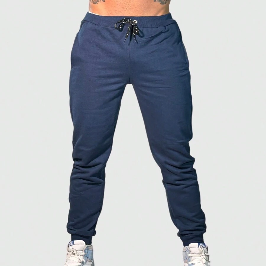 Men's Jogger Pants Sweatshirt With Adjustable Drawstring Sports Gym - Màu xanh hải quân - Xem 1