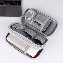 1Pc Simple Data Cable Organizer Bag Charging Cable Organizer Bag Digital Organizer Bag Double Layer Travel Organizer Bag For Office Back To School