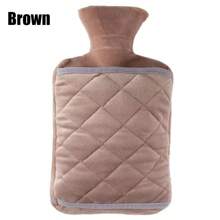 1pack 2000ml Premium Fluffy Hot Water Bottle For Soothing Pain Relief And Comfort - Ideal For Neck, Back, Shoulder, Legs, And Menstrual Cramps(The Edging And Inner Color Of The Hot Water Bag Jacket Are Randomly Selected )