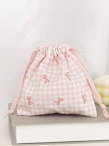 1 件/套可爱粉色蝴蝶结印花旅行护肤抽绳收纳袋化妆包内衣衣物收纳袋卫生巾袋短途旅行必备旅行收纳套装，收纳袋套装旅行收纳套装情人节礼物、生日礼物、教师节礼物、新年礼物旅行必备化妆包节日必备化妆包化妆包化妆袋化妆品收纳袋节日冬季化妆品收纳袋化妆品收纳情人节返校用品 - 粉色 - 查看 9