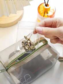 50 件/100 件透明防氧化珠宝收纳袋，独立包装礼品袋，用于戒指、耳环、项链、手链等配饰返校 - 白色 - 查看 6