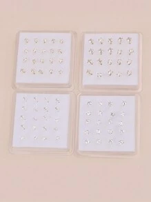 Juego De 20 Pernos Para Nariz Con Cuatro Garras, 3 Mm Y 4 Mm De Longitud, Pasador Recto Y Flexible, Unisex