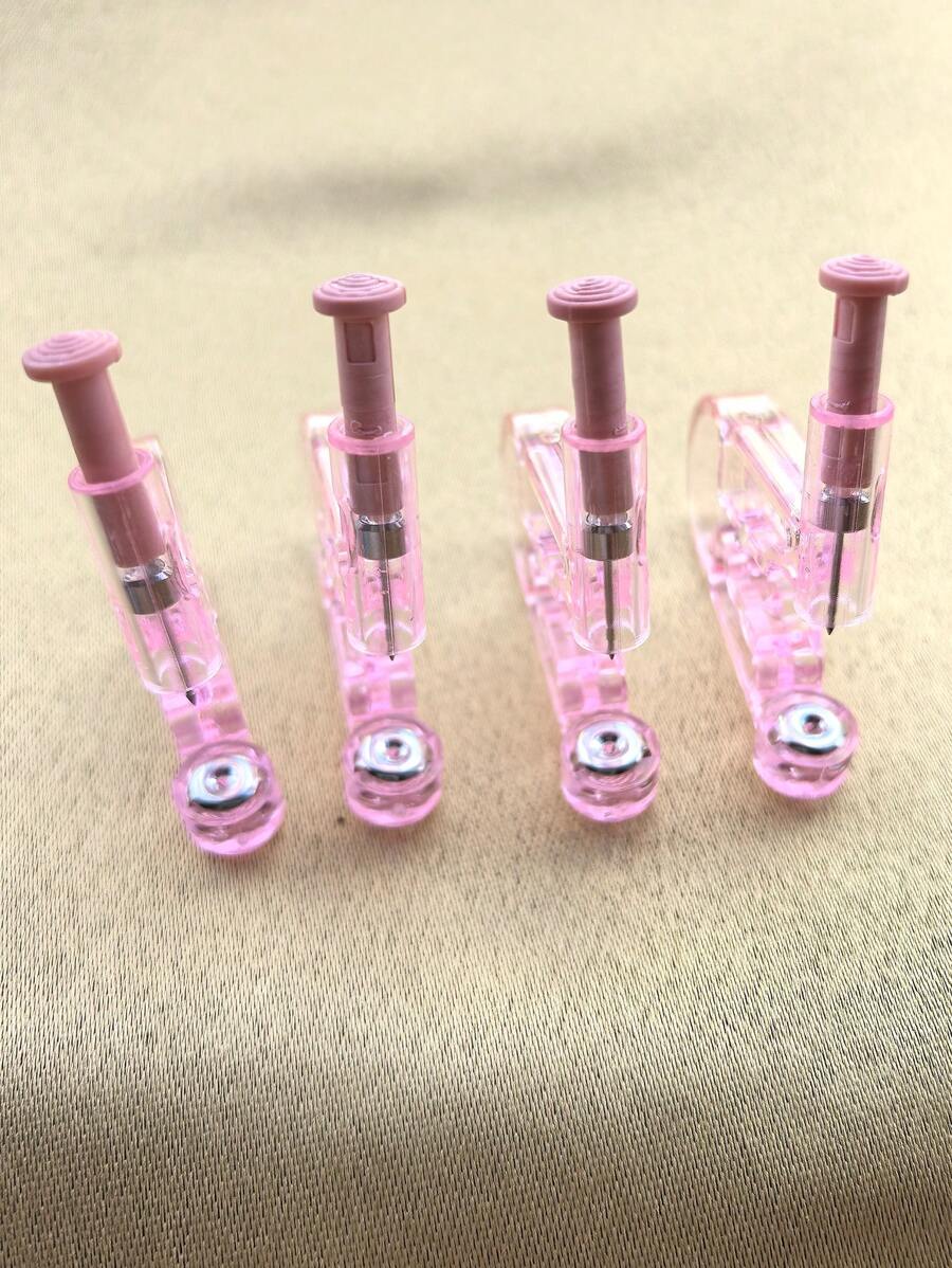 10pcs4pcs/2pcs Sterile Ear Piercing Gun Set,(2 Pink/2 Bue)-Choose1,Disposable, Low Pain, With Built-LnEar Stud, Beauty Tool And Accessories For Ears - 4pcs Pink-white Diamond - View 1