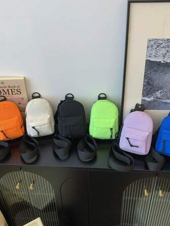 Fashion Girls/Boys Solid Color Nylon Waist/Chest Bag