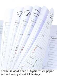 Trees Daily Weekly Planner Notebook 7 Day Work Planner Agenda Undated Personal Productivity Appointment Book Spiral To Do List Notebook With Hourly Schedule, Budget Plan, Meal Plan Back To School