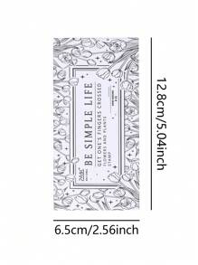 10 piezas/caja, sellos de madera rectangulares vintage simples para manualidades DIY, diarios, scrapbooking y artesanía de papel - ideales para diseños florales, jardinería y arte inspirado en la naturaleza Vuelta al cole, Vuelta al cole, Útiles escolares
