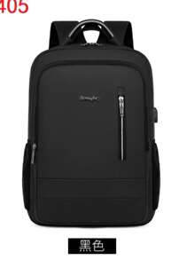 Men's Large Capacity Computer Backpack Casual Backpack Student Backpack Iron Handle - 黑色 - 查看 1