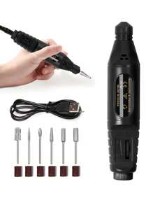 LULAA 15 件套美甲修甲套装，包括美甲灯、美甲钻、角质层推刀、指甲除尘刷、抛光块、指甲锉 - 彩色 - 查看 6