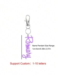 Personalized Custom Backpack Name Tag Keychain Single Layer Acrylic Keychain Vertical Pendant Graduation Season Gift Birthday Gift Letter Acrylic Four Seasons Universal