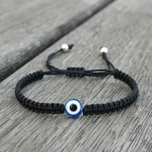 1pc Handmade Devil's Eye Bracelet, Fashion Accessory For Women, Men, Couples, And Friends - One Size Fits All - View 6