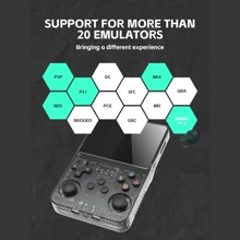 Consola de videojuegos portátil retro DATA FROG R36S, sistema Linux con pantalla IPS de 3.5 pulgadas, reproductor de video de bolsillo, juegos de regalo para Gameboy - multicolor - Ver 2