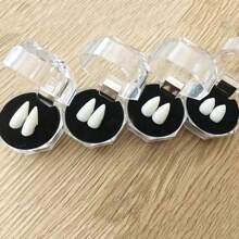 Halloween Decoration Vampire Fake Teeth - Halloween Vampire Fangs, Zombie Fake Teeth, Sharp Pointed Fang Cosplay Makeup Accessories - Boxed - View 4