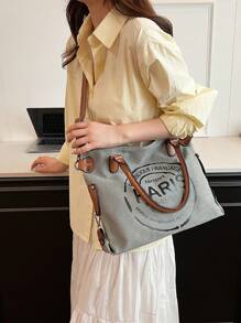 Large Capacity Casual Versatile Tote Bag, Fashionable Crossbody Bag For Students, Office, Outdoor Commute