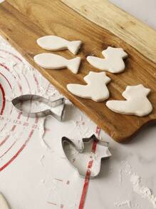 2/6/10 Cái Dụng Cụ Cắt Bánh Quy Hình Hoạt Hình Bằng Thép Không Gỉ, Khuôn Làm Bánh Tự Làm Ngày Lễ, Phụ Kiện Nhà Bếp, Thích Hợp Cho Giáng Sinh, Halloween - Bạc - Xem 16