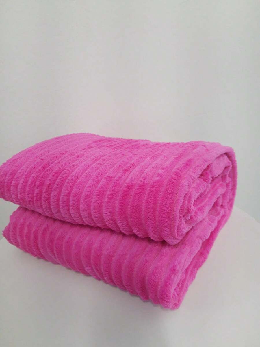 Anti-Allergic Blanket Soft High Relief Wavy Ribbed Double Blanket 2.00 X 1.80 M - 玫紅色 - 查看 1