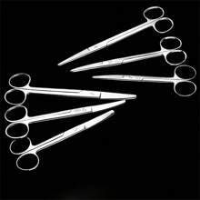 1pc Stainless Steel Scissors Set, Straight And Curved Tip, Random Styles, Extra Thick Blades, Tools For Men - Silver - View 1