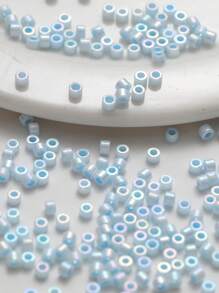 1 袋，含 10 克或约 1000 颗 2 毫米不透明彩虹玻璃珠，DIY 珠宝制作用品 - 彩色 - 查看 9