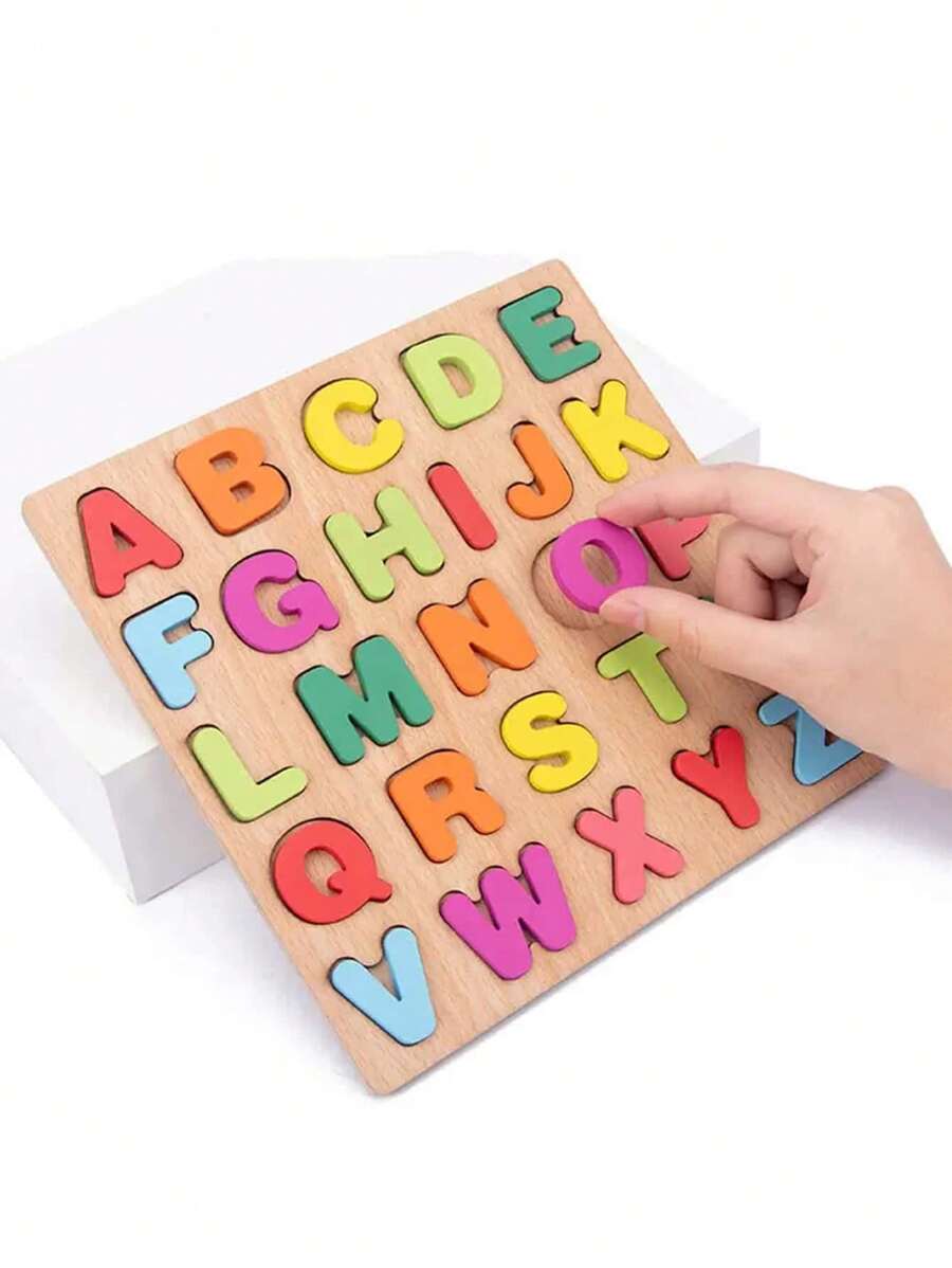 1pc Wooden Alphabet Puzzle For Early Education Develops Cognitive Skills And HandEye