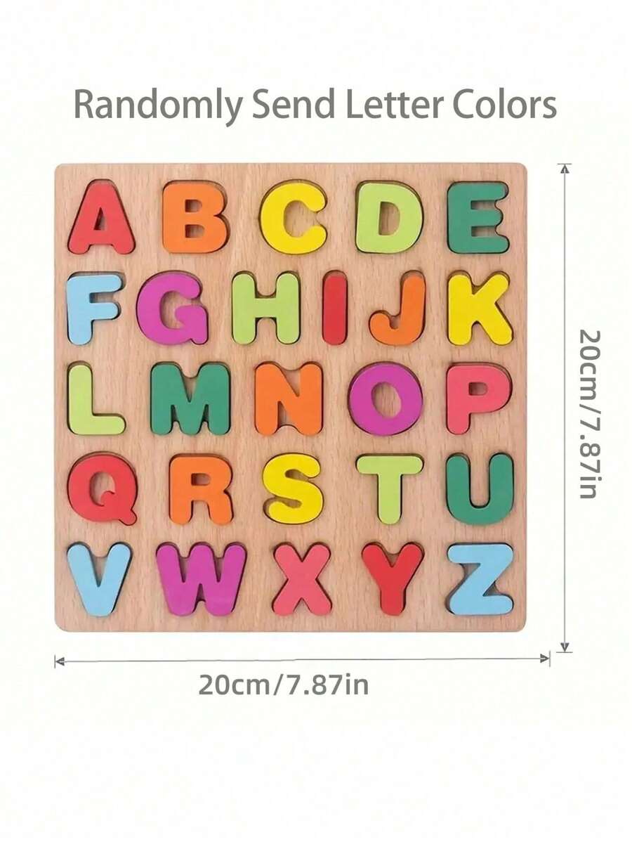 1pc Wooden Alphabet Puzzle For Early Education Develops Cognitive Skills And HandEye