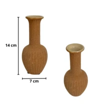 Kit 3 Mini Textured Decorative Ceramic Vases Mart - Mini florero - Ver 5