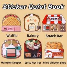 1 Set Quiet Book With DIY 3D Paper Cutting Materials & Stickers, Food-Themed, Suitable For Stationery - Multicolor - View 2