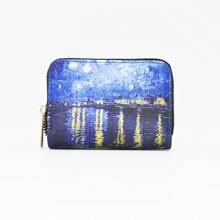 1pc 11-Card Slots Large Capacity Van Gogh Starry Night Convenient Coin Card Holder Wallet Business Card Holder Credit Card Holder For Women Wallet Mini Wallet Purse Wallet Card Wallet