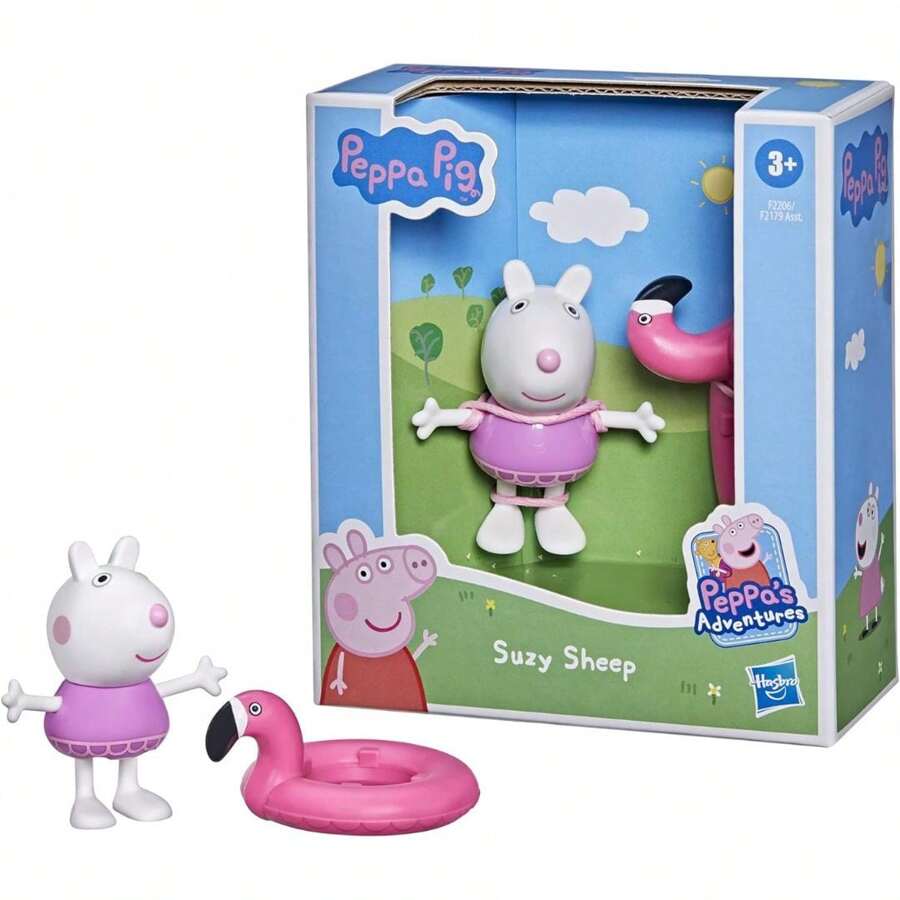 Peppa Pig Peppa's Adventures Peppa's Fun Friends, Suzy Sheep 2.5" Inch Action Figure, Ages 3+ - Multicolor - View 1