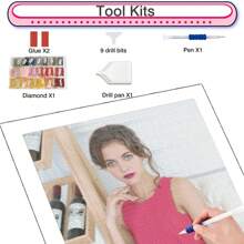 Anpassat diamantmålningsset för vuxna, full runda pärlor, DIY-hantverk, personlig anpassning, skapa exklusiv bild, perfekt dekoration för hemmets vägg, brudrum, kombinerar dekorativt, återanvändbart, multifunktionellt, modernt, utsökt, hög kvalitet, anpassningsbart, personligt, unikt, idealisk present till honom, även lämpligt för kontor, terum, hem och andra platser - Vitt - Visa 5