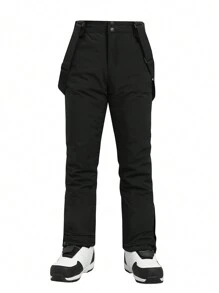 LEIFENSH Boyfriend Style Men's Outdoor Sports Black Ski Pants Trousers HX231 Ski Outfits - Black - View 1