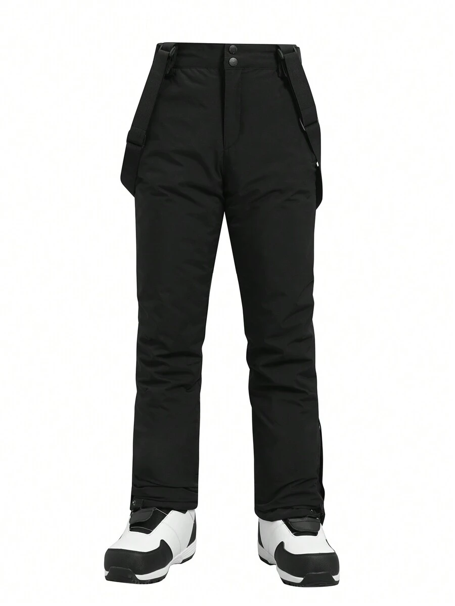 LEIFENSH Boyfriend Style Men's Outdoor Sports Black Ski Pants Trousers HX231 Ski Outfits - Black - View 1