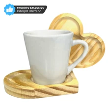 Porcelain Coffee Cups Set 120ml With Heart Saucer 12 Pieces - White - View 6