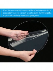 1PC Acrylic Cake Disc Round Cake Board For Cake Trimming Circle Clear Perspex Sheeting Ganaching Plate - Transparent - View 6