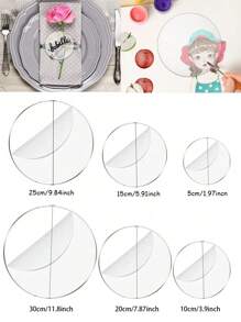 1PC Acrylic Cake Disc Round Cake Board For Cake Trimming Circle Clear Perspex Sheeting Ganaching Plate - Transparent - View 4