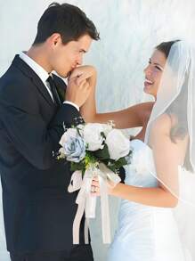 1PC Wedding Bouquets For Bride Tossing Bouquet Bridal Bouquet  Artificial Flowers Bridesmaid Bouquets For Wedding, Valentine's Day, Decoration, Party Decor,Table Centerpiece Vase Decor - Multicolor - View 5