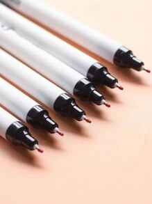 新款設計熊貓造型可愛耐用圓珠筆,適合學習和日常使用【6入/盒】 - 黑色 - 查看 5