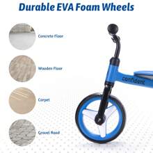4 In 1 Tricycle For Toddlers Age 2-5, Folding Toddler Bike Kids Trike Tricycles With Adjustable Seat And Removable Pedal, Baby Balance Bike Ride-On Toys Gift For Baby Boys Girls Birthday - Blue - View 5