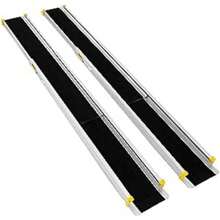 2 X Loading Ramps, Telescopic Ramp, Non-Slip Loading Ramp, Aluminium Loading Ramp, Wheelchair Ramp 4'/5'/7' Adjustable, Stair Puller