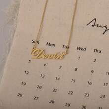 AOLOSHOW 1 pieza de collar personalizado con nombre para su mejor amigo cercano como regalo de Navidad para papá, Daisy, Dakota, Dana, Dani, Daniel, Daniela, Daniella, Danielle, Darius, David, Debbie, Deborah, Delaney, Delilah, Denise, Desiree, Destiny, Devin, Diana, Diane, Dominic, Dustin, Dylan - longitud de la cadena 16"+2" - Ver 6