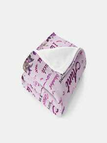 1 pezzo Coperta in flanella con motivo a cartone animato, stile busta, versatile per casa, picnic e viaggio, regalo ideale per zia, compleanno o vacanza - Multicolore - Visualizzare 4