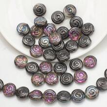 30 Peças Contas Espaçadoras de Cristal de Vidro Coloridas Eletrodepositadas no formato de Pirulito Candy de 12mm e Golfinho de 11*16mm, Material de Artesanato de Joias DIY para Colar, Pulseira, Brinco, Presentes de Feriados e Aniversário