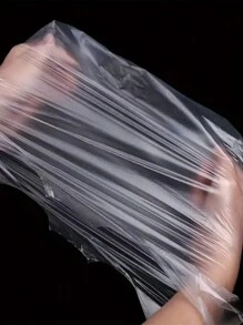 50/100/200 个透明白色塑料袋，适用于杂货店、购物袋、餐厅、便利店、精品店和超市 - 白色 - 查看 8