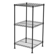 Black 3-Tier Black Wire Shelving Tower Bathroom Decor Summer